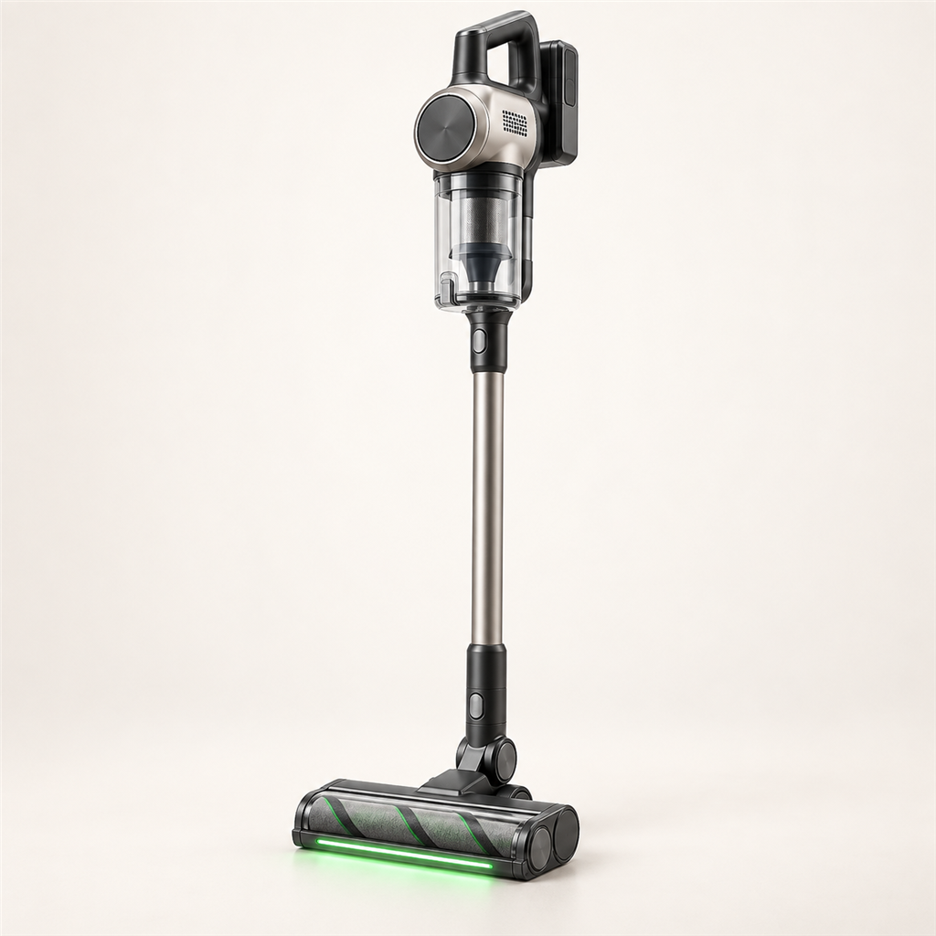 Generic cordless stick vacuum concept render.