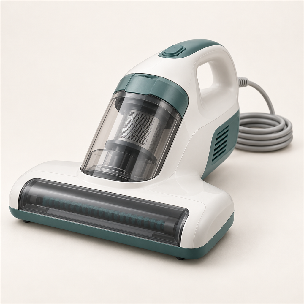 Generic handheld mattress vacuum concept render.